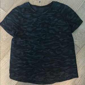 Stylish Black Camouflage Short Sleeve Tee